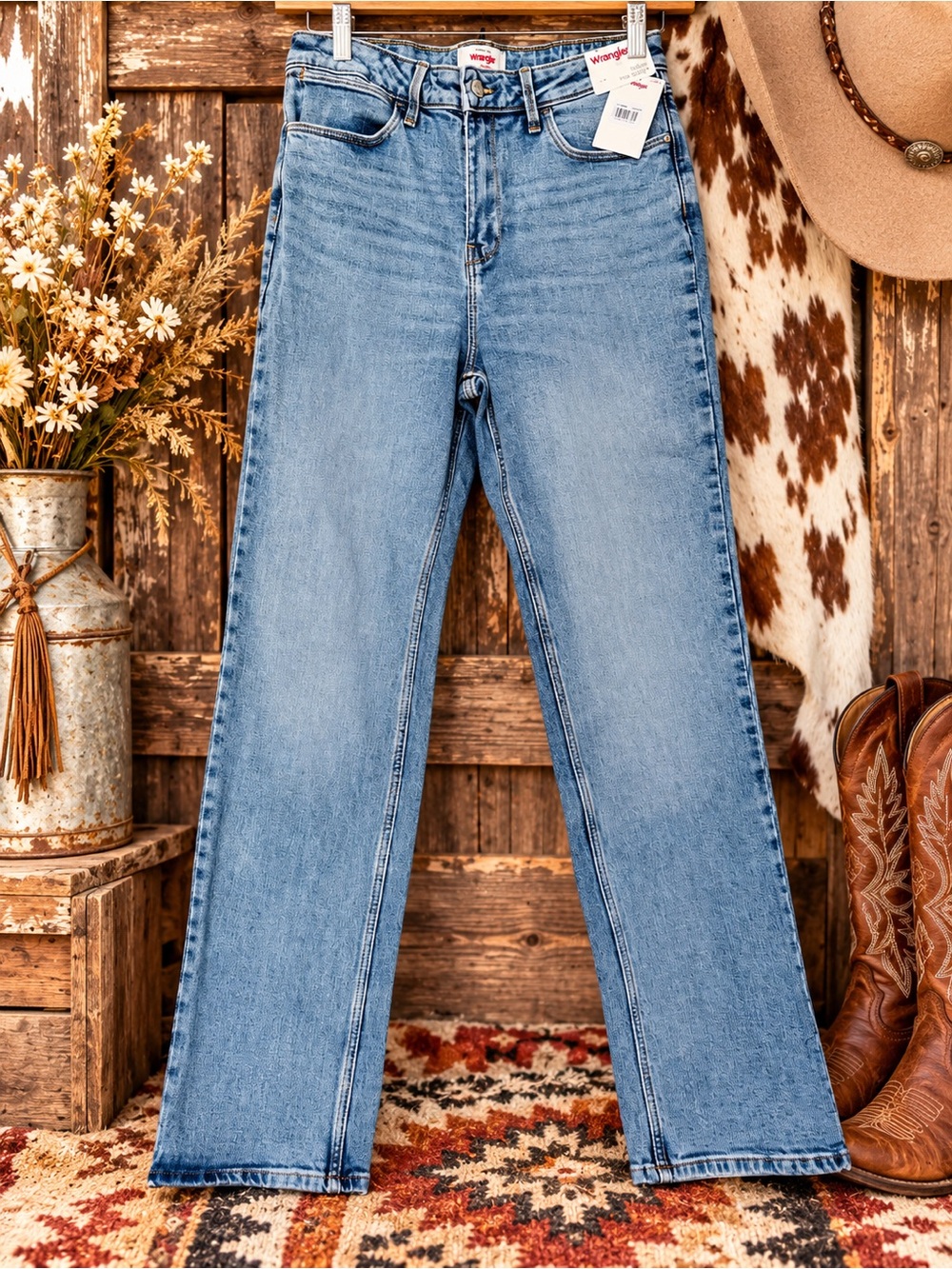 Wrangler Light Blue Flare Jeans for Women